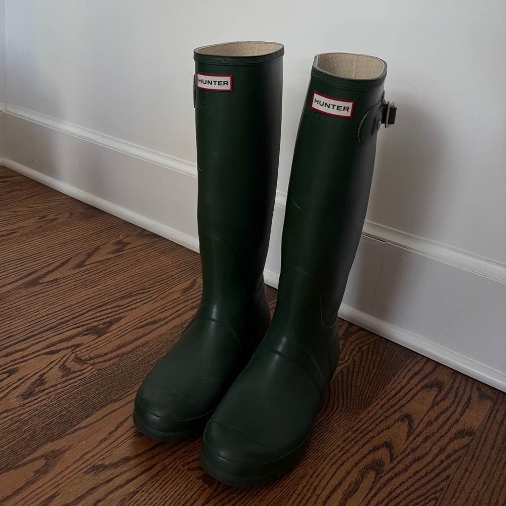 Hunter Dark Green Waterproof Boots